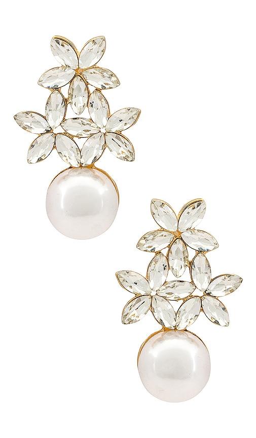 ettika best day earrings in metallic gold.
