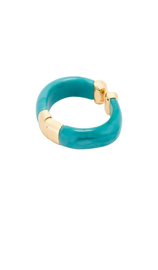 ettika carved relic cuff in turquoise.