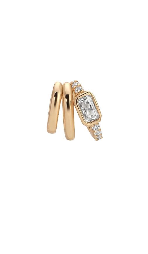 ettika cluster ear cuff in metallic gold.