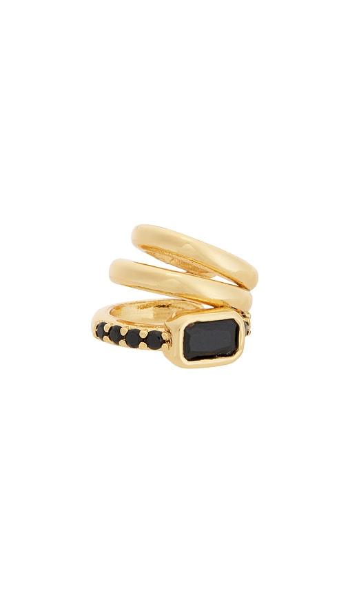 ettika cluster ear cuff in metallic gold.