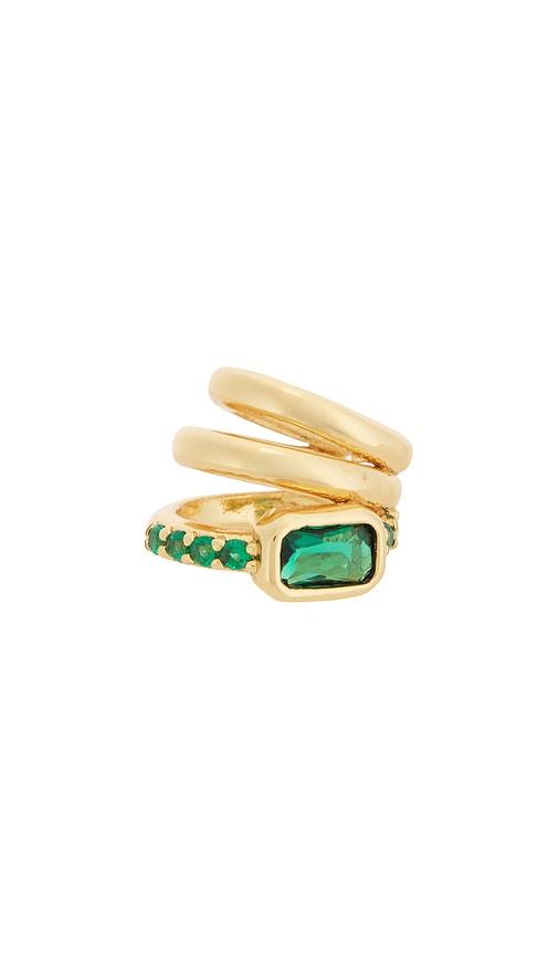 ettika cluster ear cuff in metallic gold.