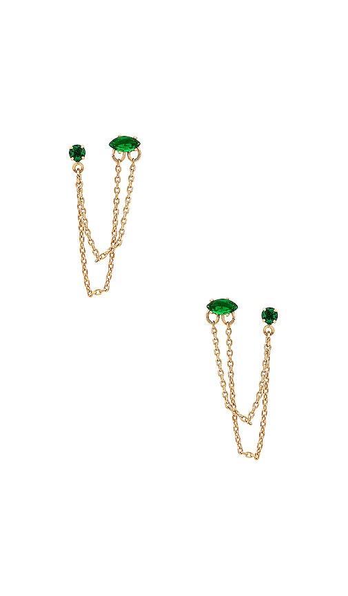 ettika earring in green.