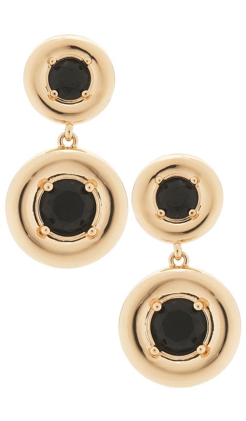 ettika gypsy-set crystal earrings in metallic gold.