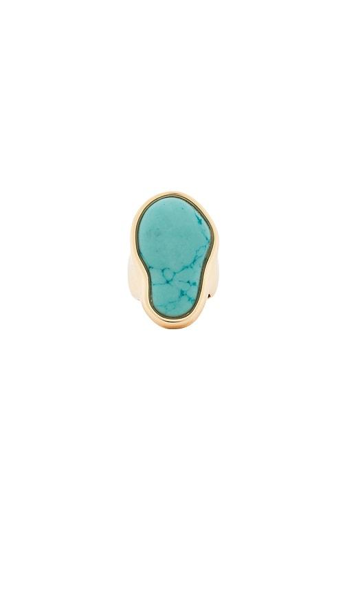 ettika hidden gem statement ring in metallic gold. - size 5 (also in 6, 7, 8)