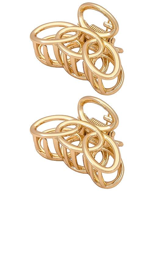 ettika keep it simple claw clip in metallic gold.
