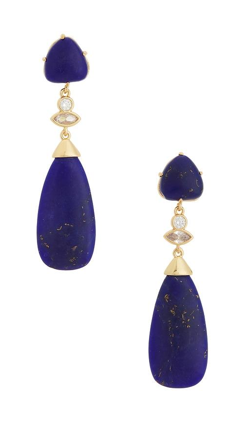 ettika lapis solstice drop earrings in blue.