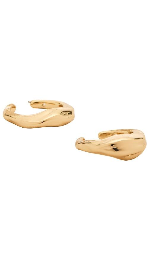 ettika liquid lux ear cuff set in metallic gold.
