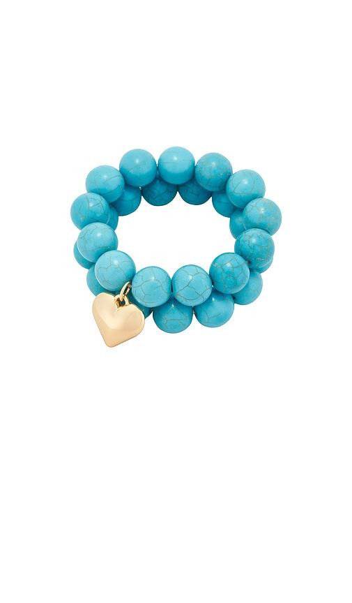 ettika luck and love turquoise bracelet set in turquoise.