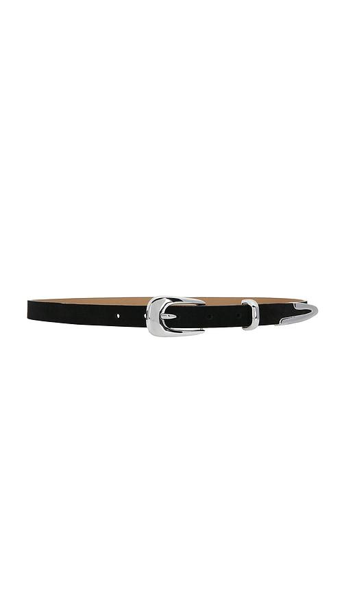 ettika modern saddle belt in black. - size l (also in m, s)