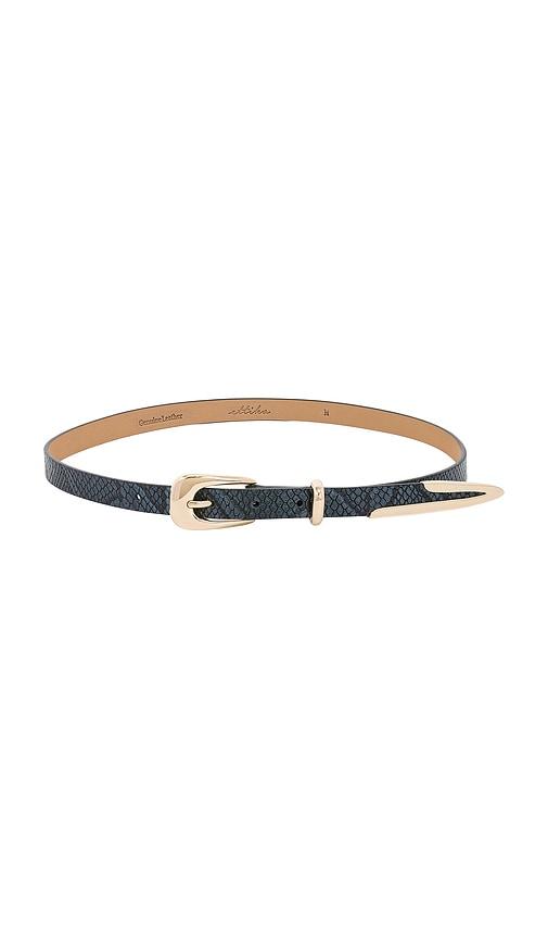 ettika modern saddle belt in grey. - size l (also in s, xs, m)
