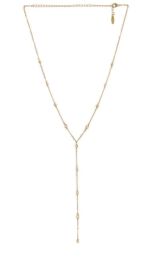 ettika necklace in metallic gold.