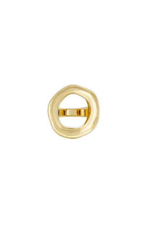 ettika open circle ring in metallic gold. - size 6 (also in 7, 8)