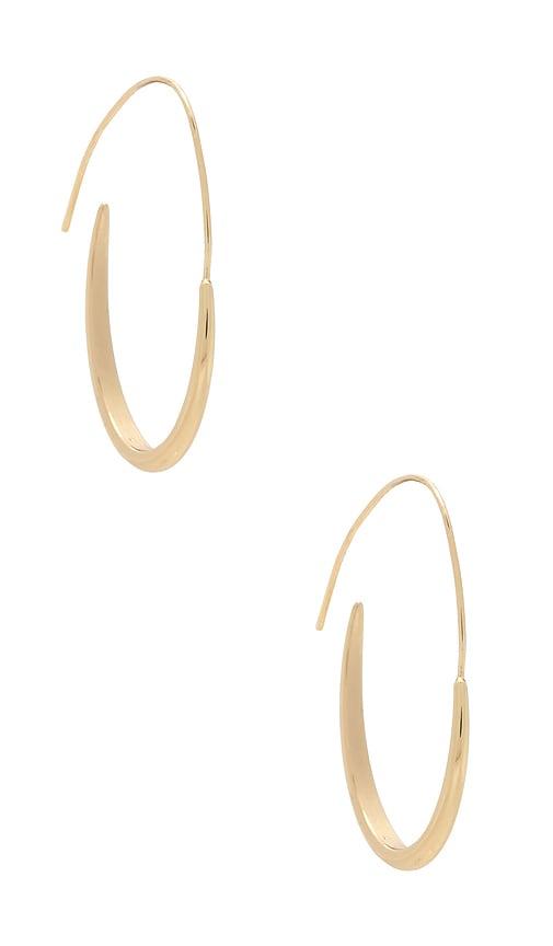 ettika oval threader hoops in metallic gold.