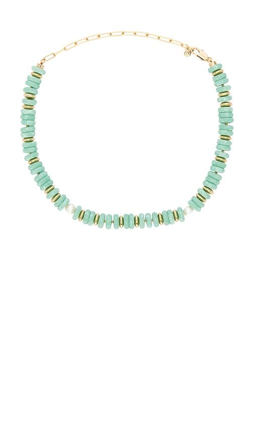 ettika saint tropez necklace in green.