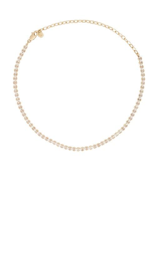ettika simple sparkline necklace in metallic gold.