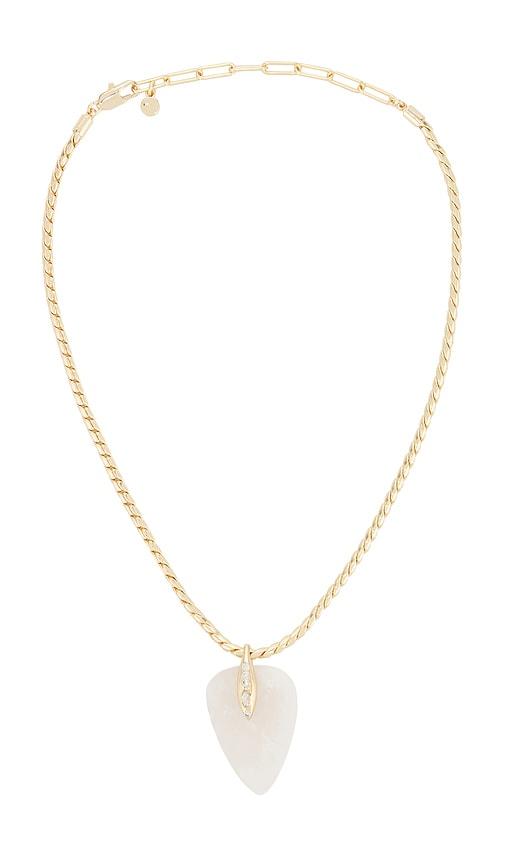 ettika solstice pendant choker necklace in metallic gold.