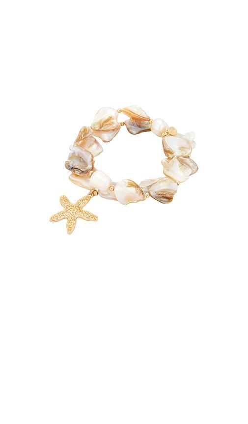 ettika true shell bracelet set in neutral.