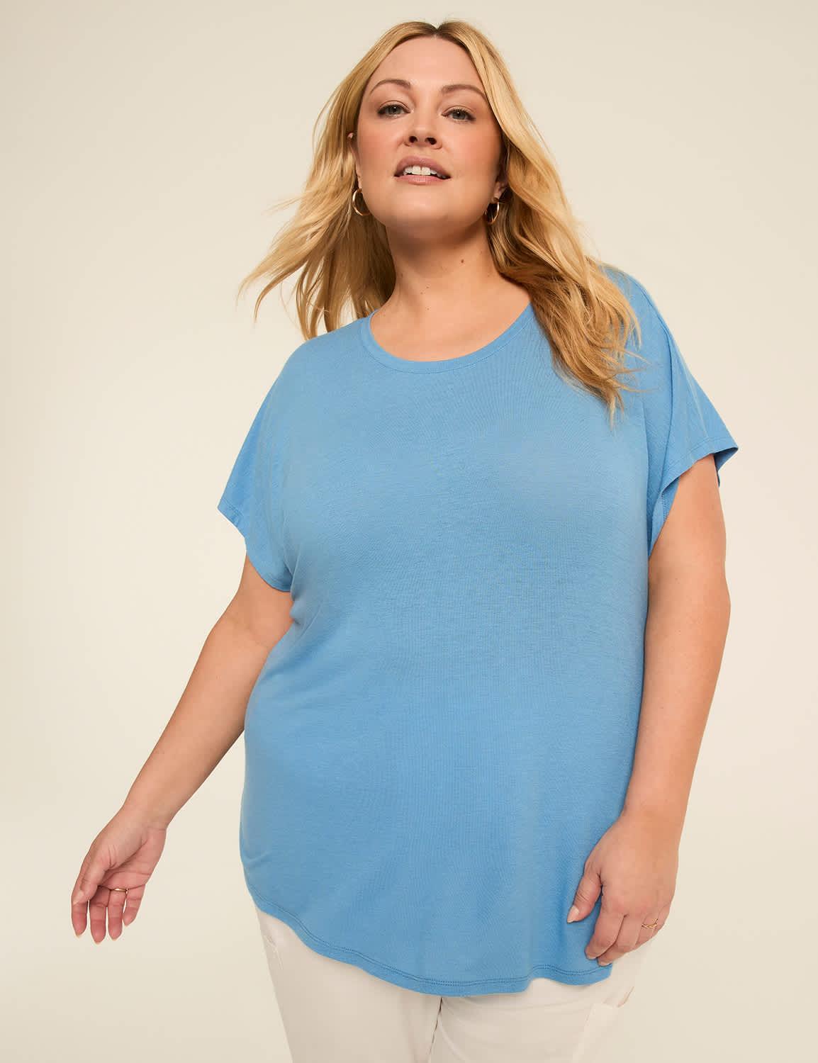 everywear brushed crew-neck tee