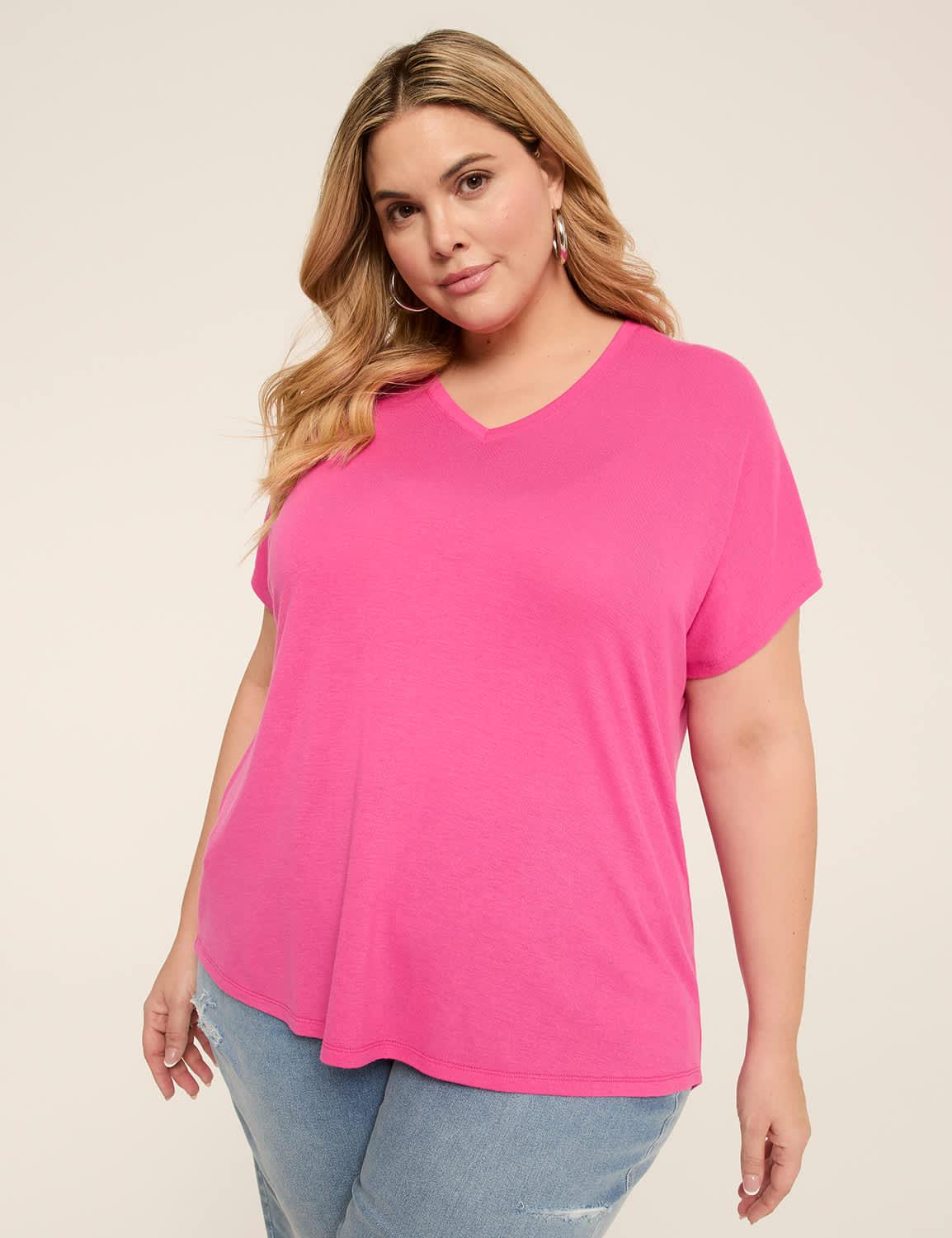 everywear brushed v-neck tee