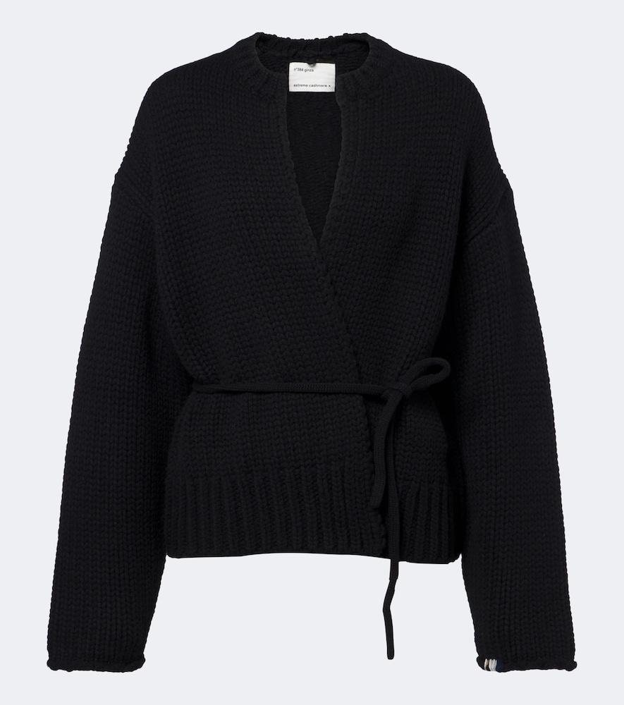 extreme cashmere n°384 ginza cashmere wrap cardigan