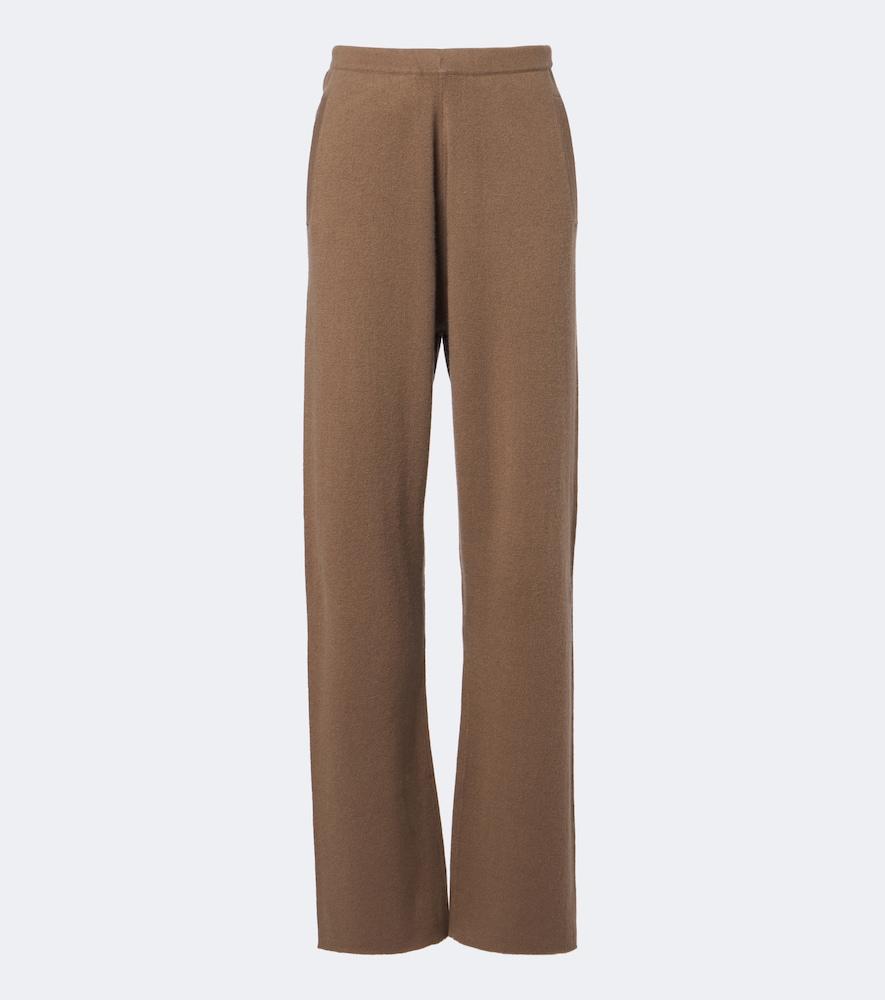 extreme cashmere n°479 runaway cashmere-blend wide-leg pants