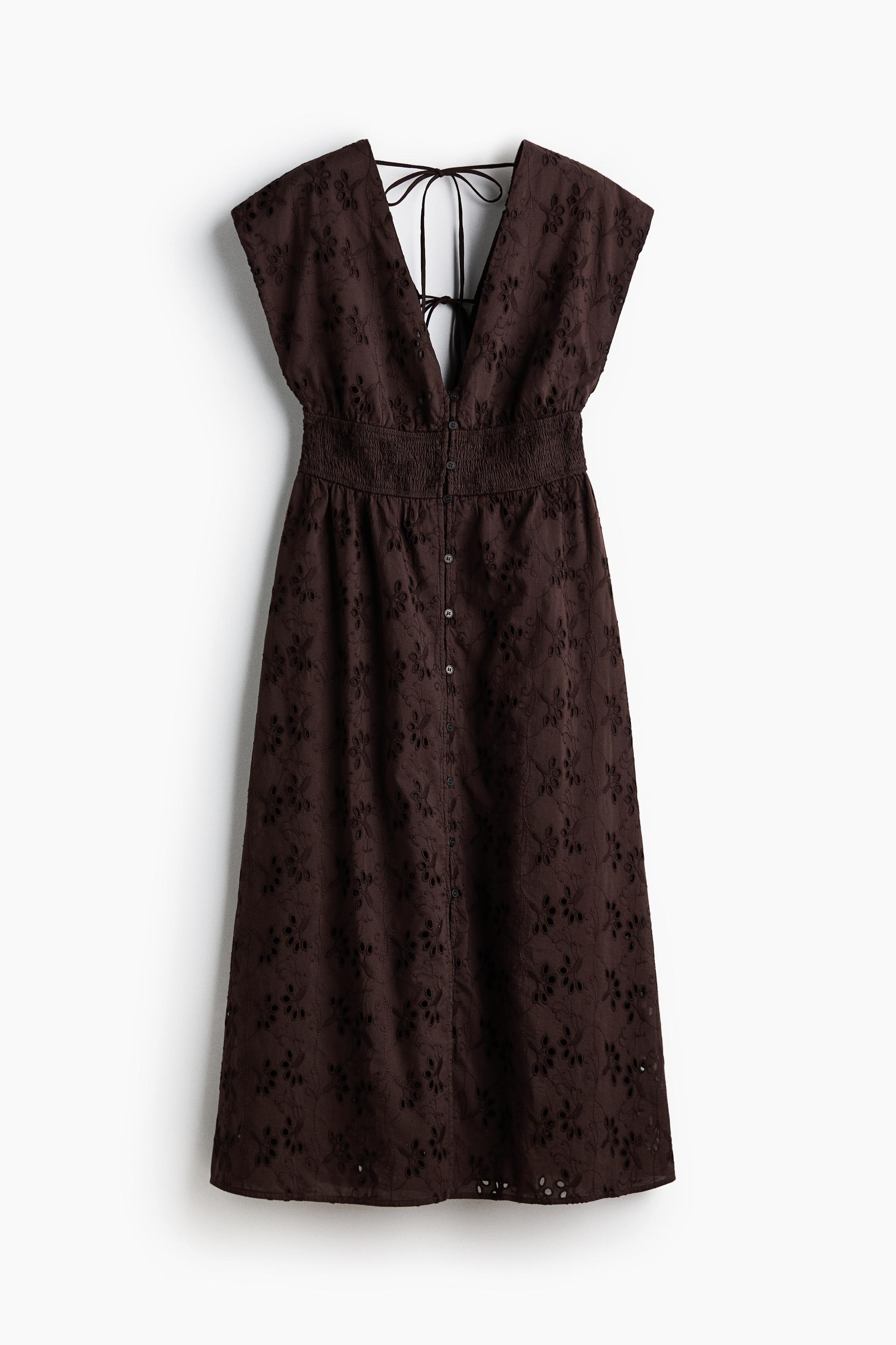eyelet-embroidered cotton dress