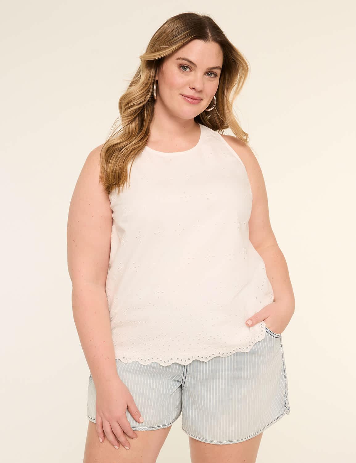 eyelet halter top