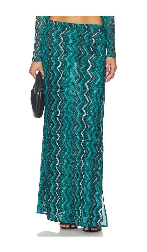 eywasouls malibu jerry skirt in teal. - size l (also in xs, s, m)