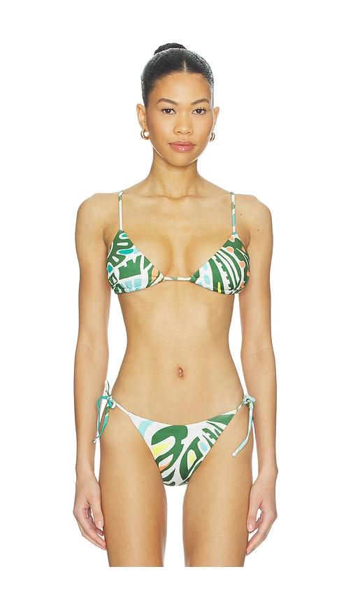 eywasouls malibu layla bikini top in green. - size l (also in m, s, xs)