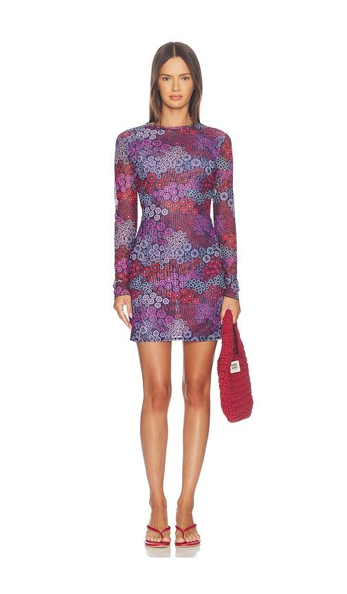 eywasouls malibu scarlet mini dress in mauve. - size l (also in xs, s, m)