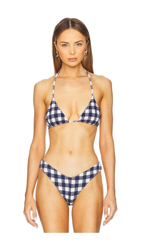 f e l l a arnie bikini top in navy. - size s (also in xs)