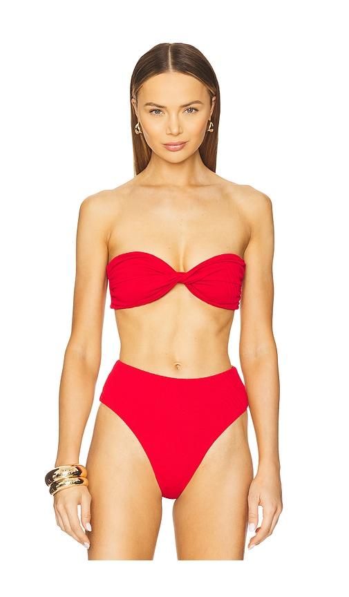 f e l l a bernie bikini top in red. - size m (also in s, xs)