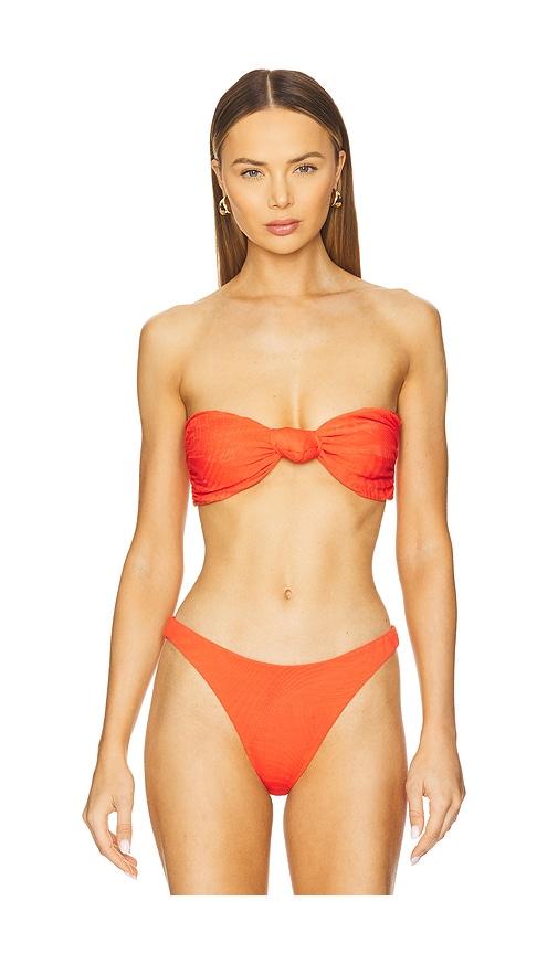 f e l l a hunter bikini top in red. - size l (also in s, xs)