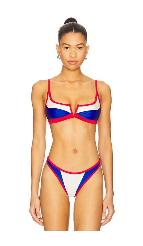 fae gypsy bikini top in red,blue. - size m (also in s)