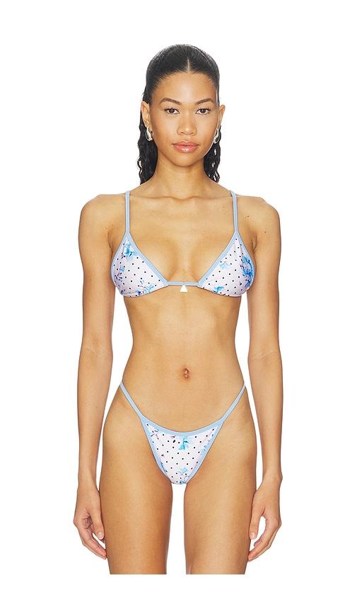 fae lumi bikini top in baby blue. - size l (also in s, xs, m)