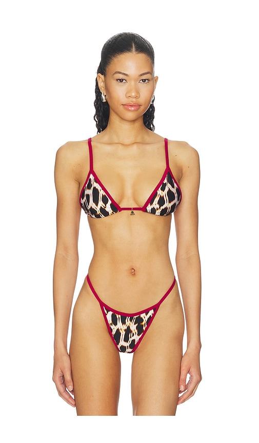 fae lumi bikini top in brown. - size l (also in s, xs, m)