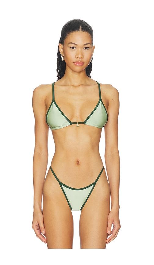 fae lumi bikini top in sage. - size l (also in m, s)