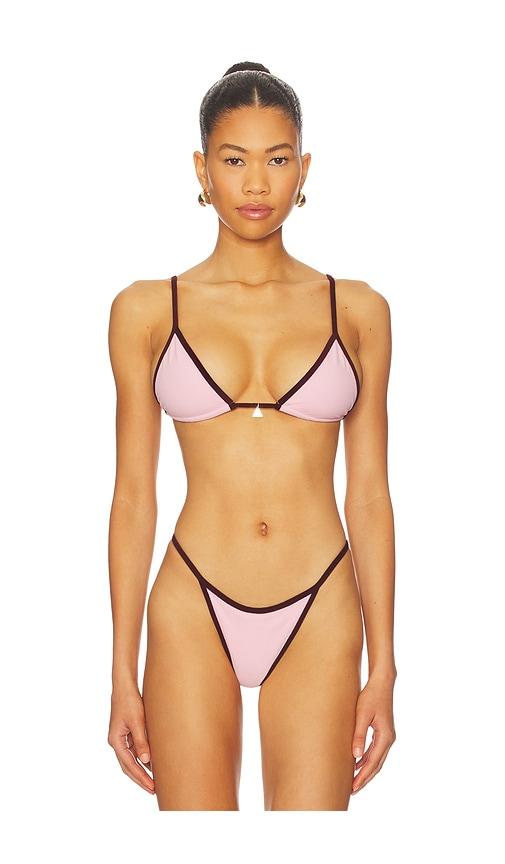 fae lumi triangle bikini top in pink. - size l (also in s, xs, m)