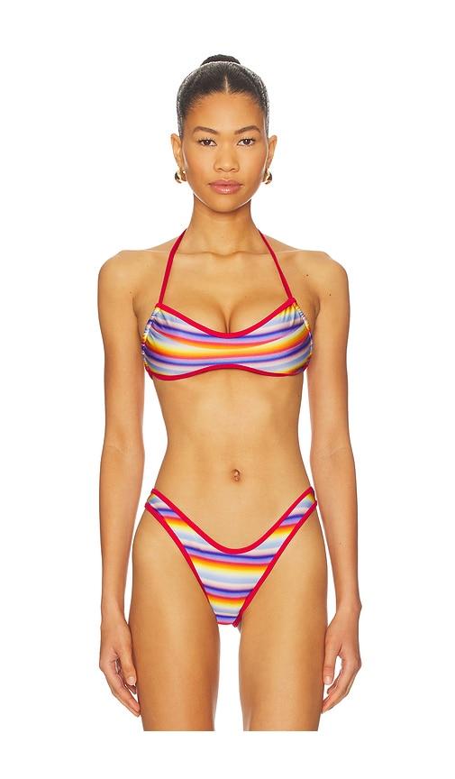 fae maya bikini top in red. - size s (also in xs)