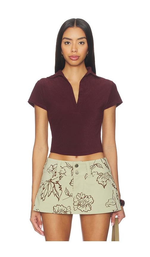 fae mila polo in wine. - size s (also in xs)