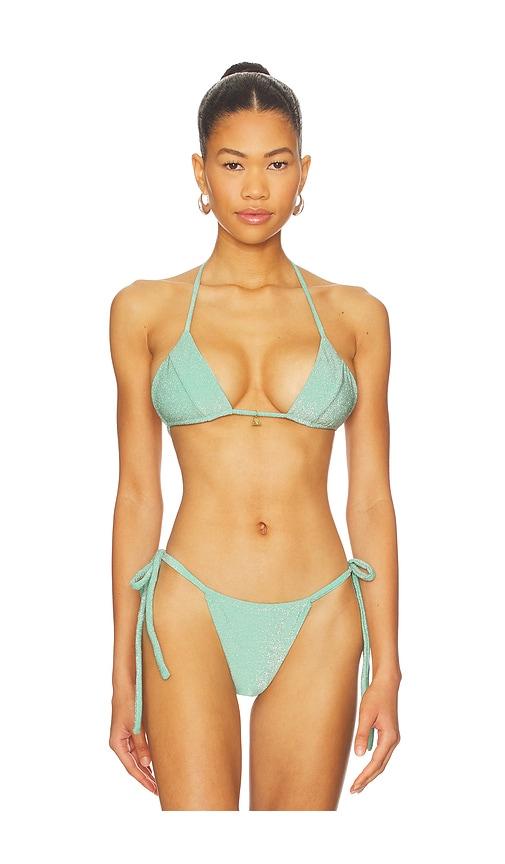 fae x revolve honey triangle bikini top in mint. - size l (also in s, xs, m)