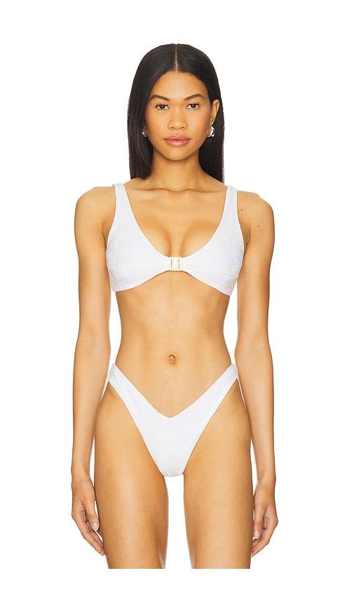 fae x revolve kendall bikini top in white. - size l (also in xs, m, xl)