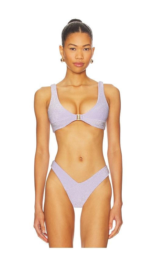 fae x revolve kendall triangle bikini top in purple. - size l (also in s, xs, m, xl)