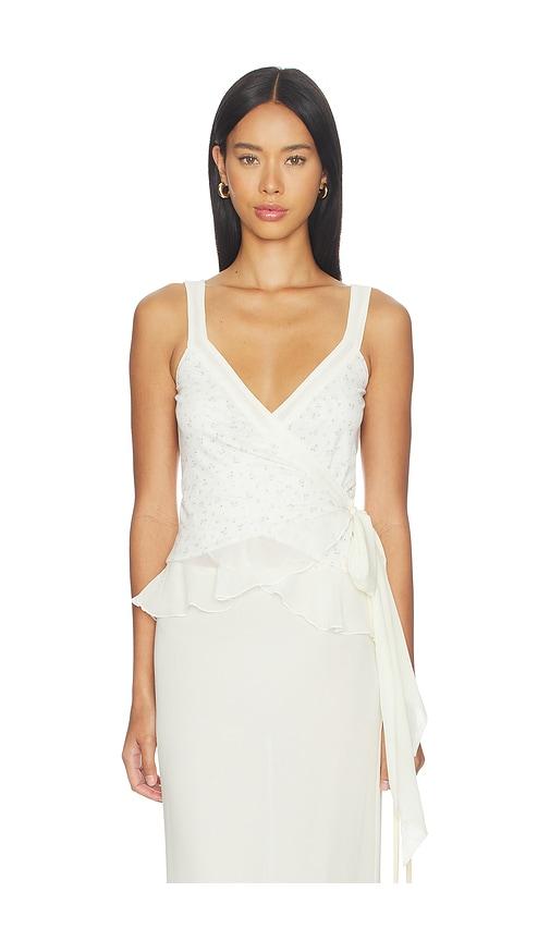fait par foutch valentina top in white. - size l (also in xxs, xs, s, m)