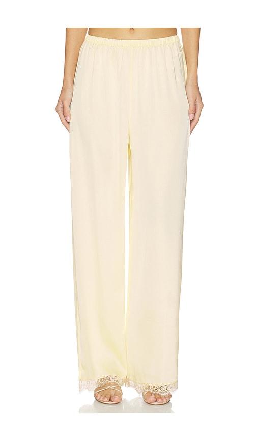 faithfull adnina pant in yellow. - size l (also in s, xs, m, xl)