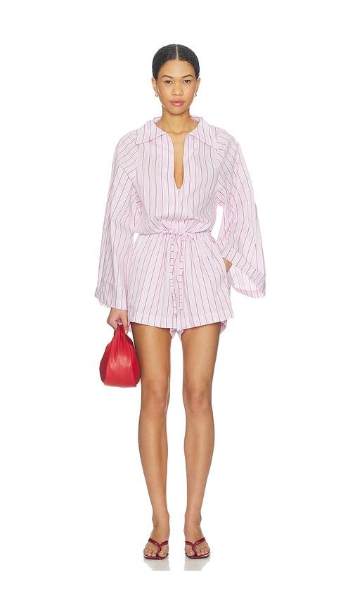 faithfull aksel playsuit in pink. - size l (also in s, xs, xl)