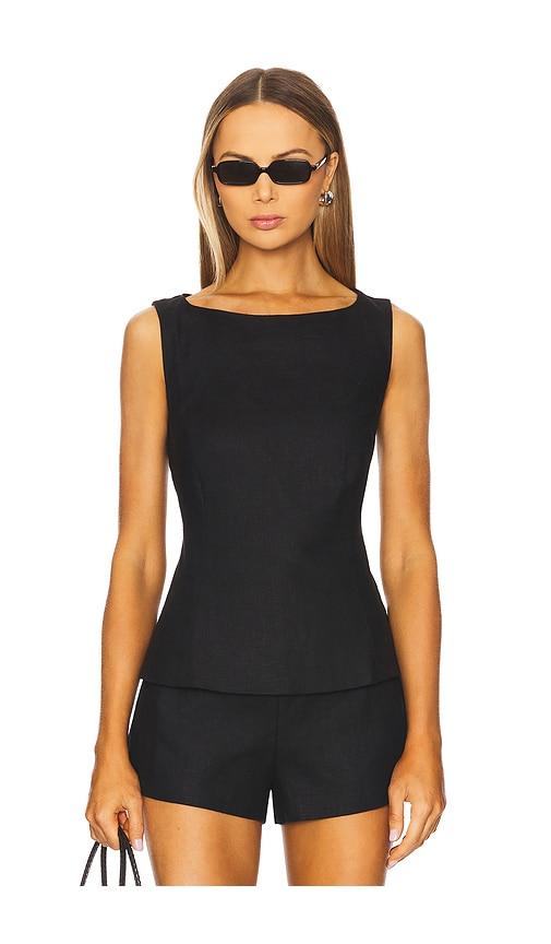 faithfull ana top in black. - size m (also in xs, xl)