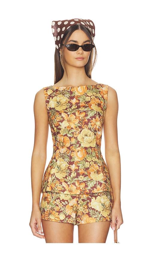 faithfull ana top in orange. - size l (also in s, xs, m)