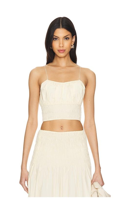 faithfull baia top in lemon. - size m (also in s, xl)