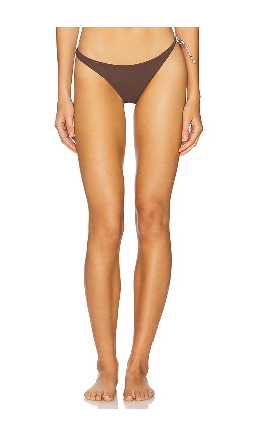 faithfull bandol bikini bottom in brown. - size l (also in m, xl)